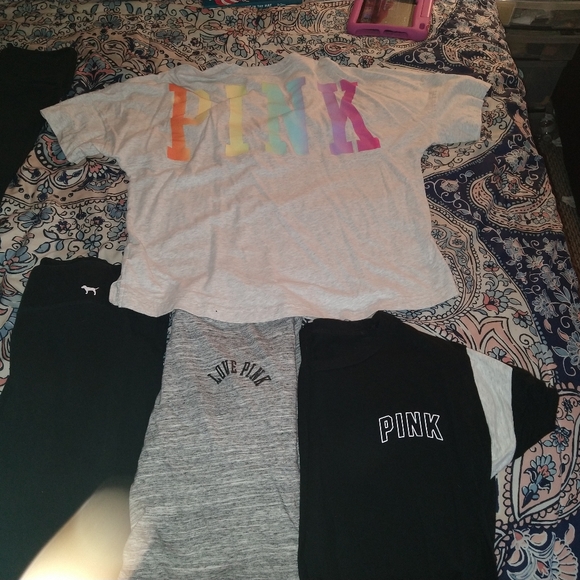 3 VS PINK shirts & leggings - Picture 2 of 2